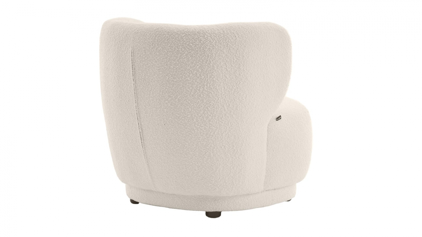 Fauteuil en tissu bouclette écru - Ester Fauteuil en tissu bouclette écru - Ester