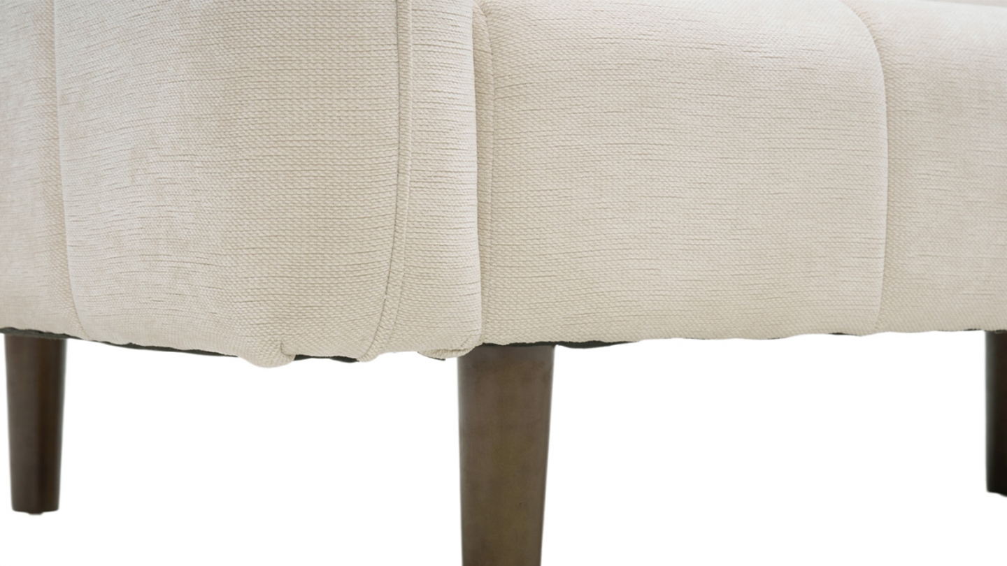 Canapé convertible 3 places en tissu chenille beige - Pavia Canapé convertible 3 places en tissu chenille beige - Pavia