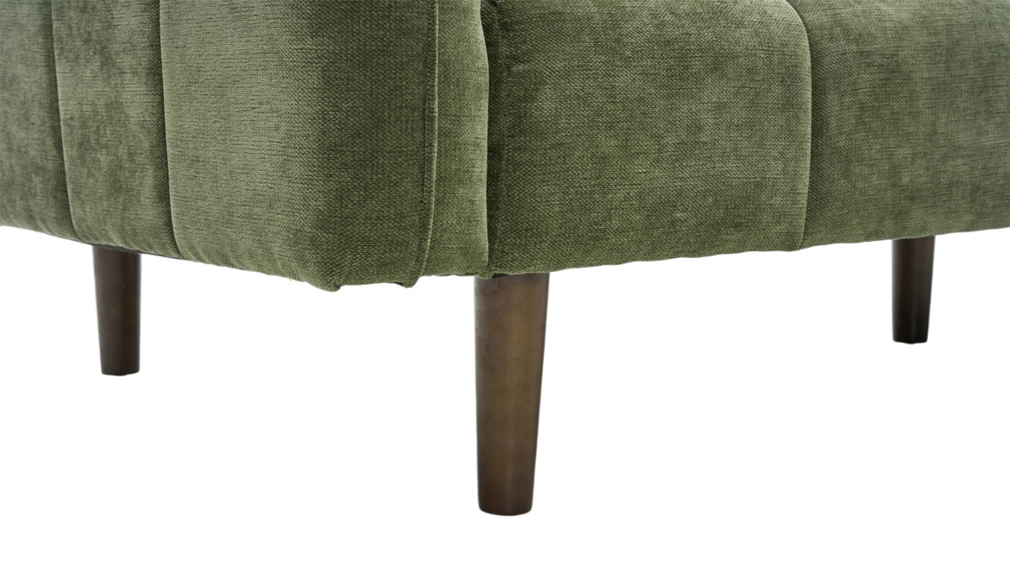 Canapé convertible 3 places en tissu chenille vert olive - Pavia Canapé convertible 3 places en tissu chenille vert olive - Pavia