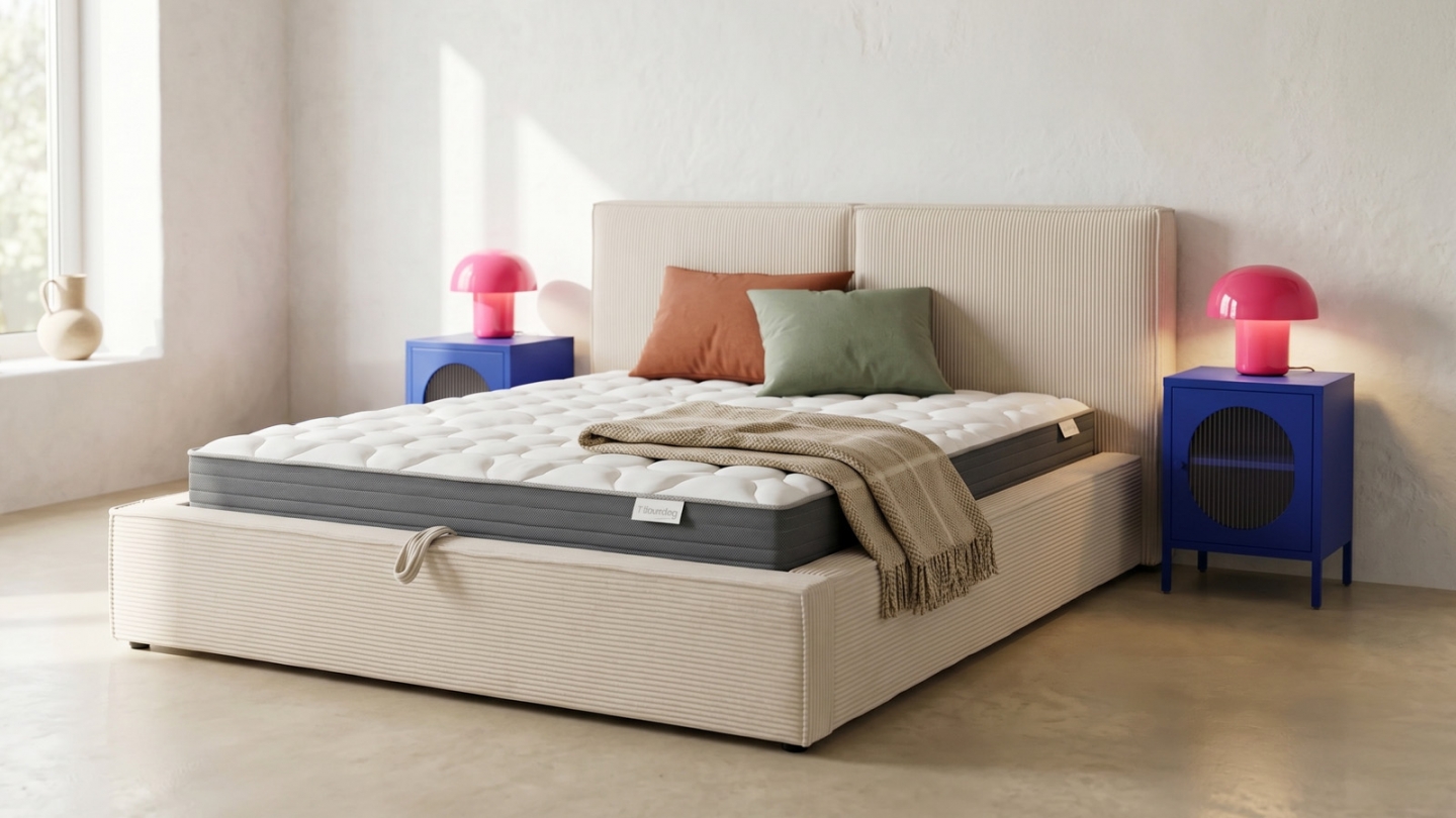 Matelas ressorts ensachés 160x200 Spring Plus Hbedding - Mousse à mémoire de forme et ressorts ensachés Matelas ressorts ensachés 160x200 Spring Plus Hbedding - Mousse à mémoire de forme et ressorts ensachés