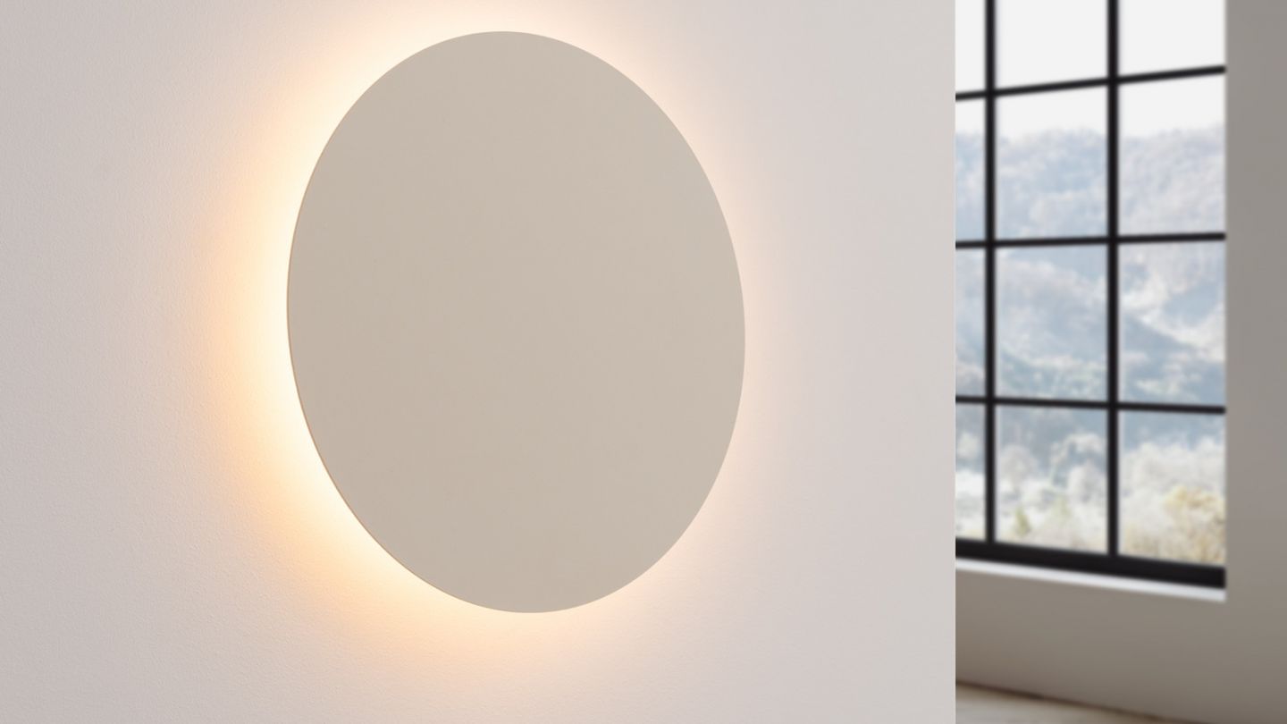 Applique murale ronde beige LED 3000K - Borgen Applique murale ronde beige LED 3000K - Borgen
