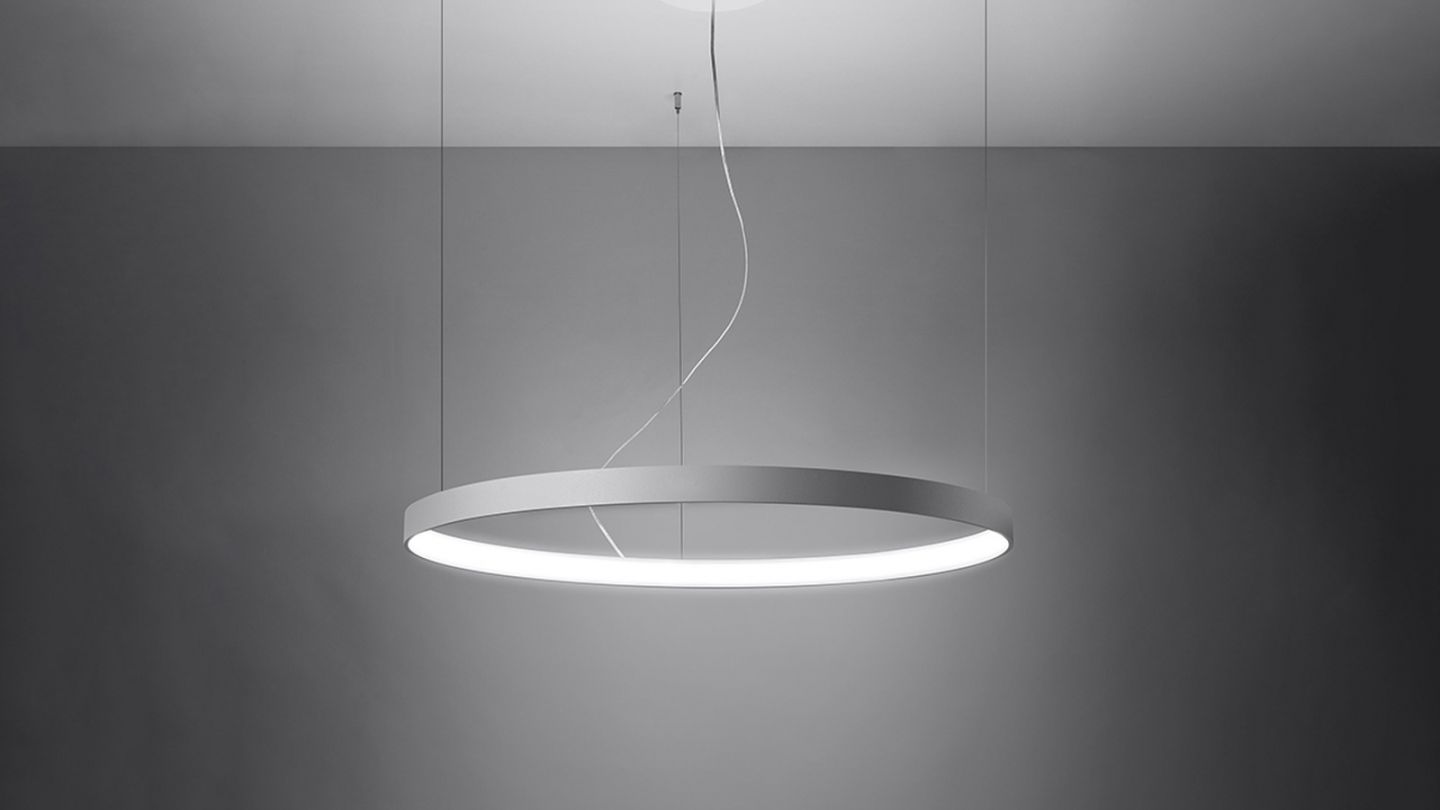 Suspension ronde Blanche à Led 110 cm - 4000K - Rio Suspension ronde Blanche à Led 110 cm - 4000K - Rio
