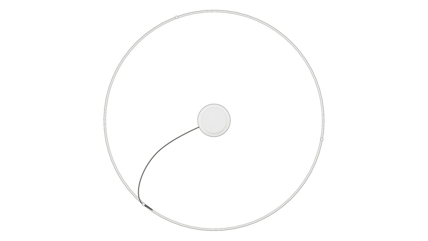 Suspension ronde Blanche à Led 110 cm - 4000K - Rio Suspension ronde Blanche à Led 110 cm - 4000K - Rio