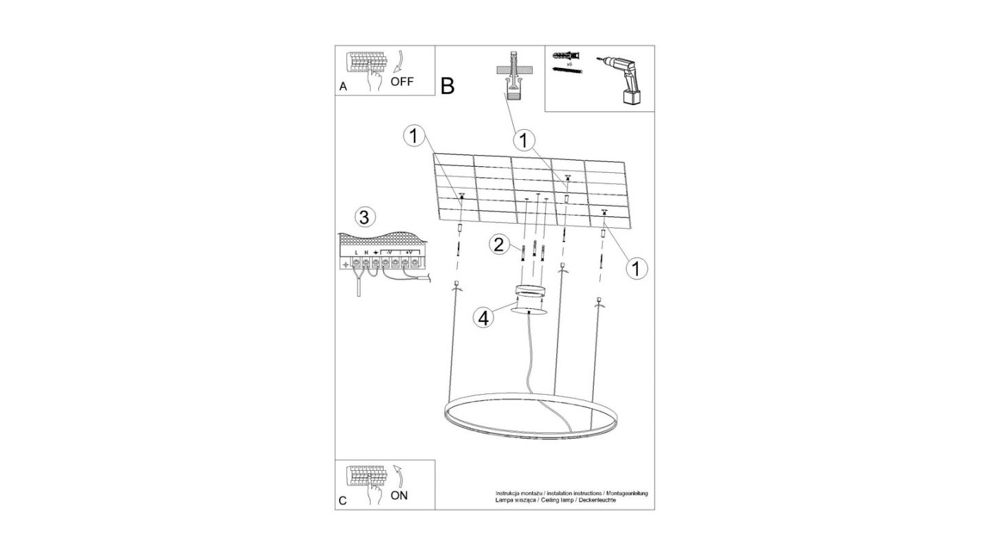 Suspension ronde Blanche à Led 110 cm - 3000K - Rio Suspension ronde Blanche à Led 110 cm - 3000K - Rio