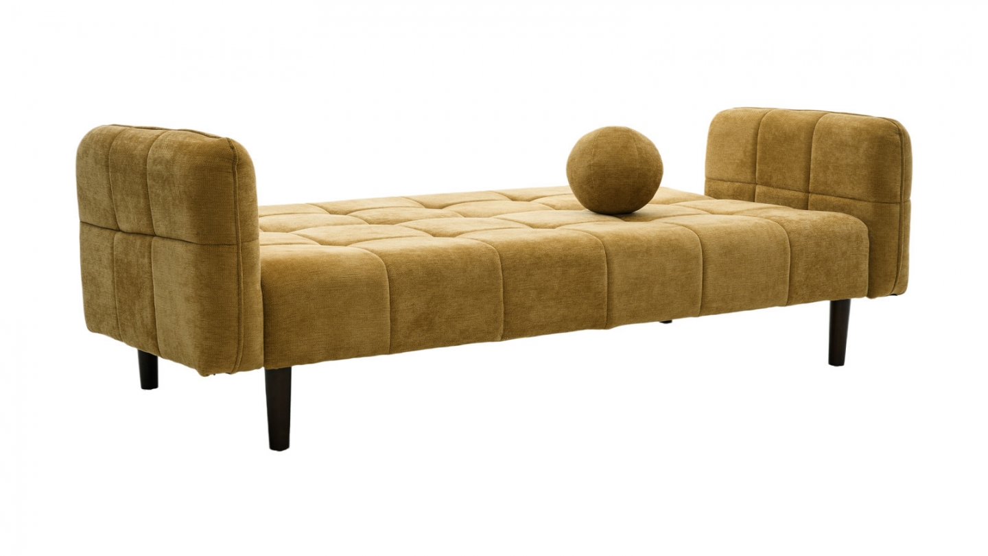 Canapé convertible 3 places en tissu chenille bronze - Pavia Canapé convertible 3 places en tissu chenille bronze - Pavia