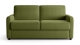 Canapé droit convertible 3 places en tissu chenille vert olive - ouverture express - Lumio