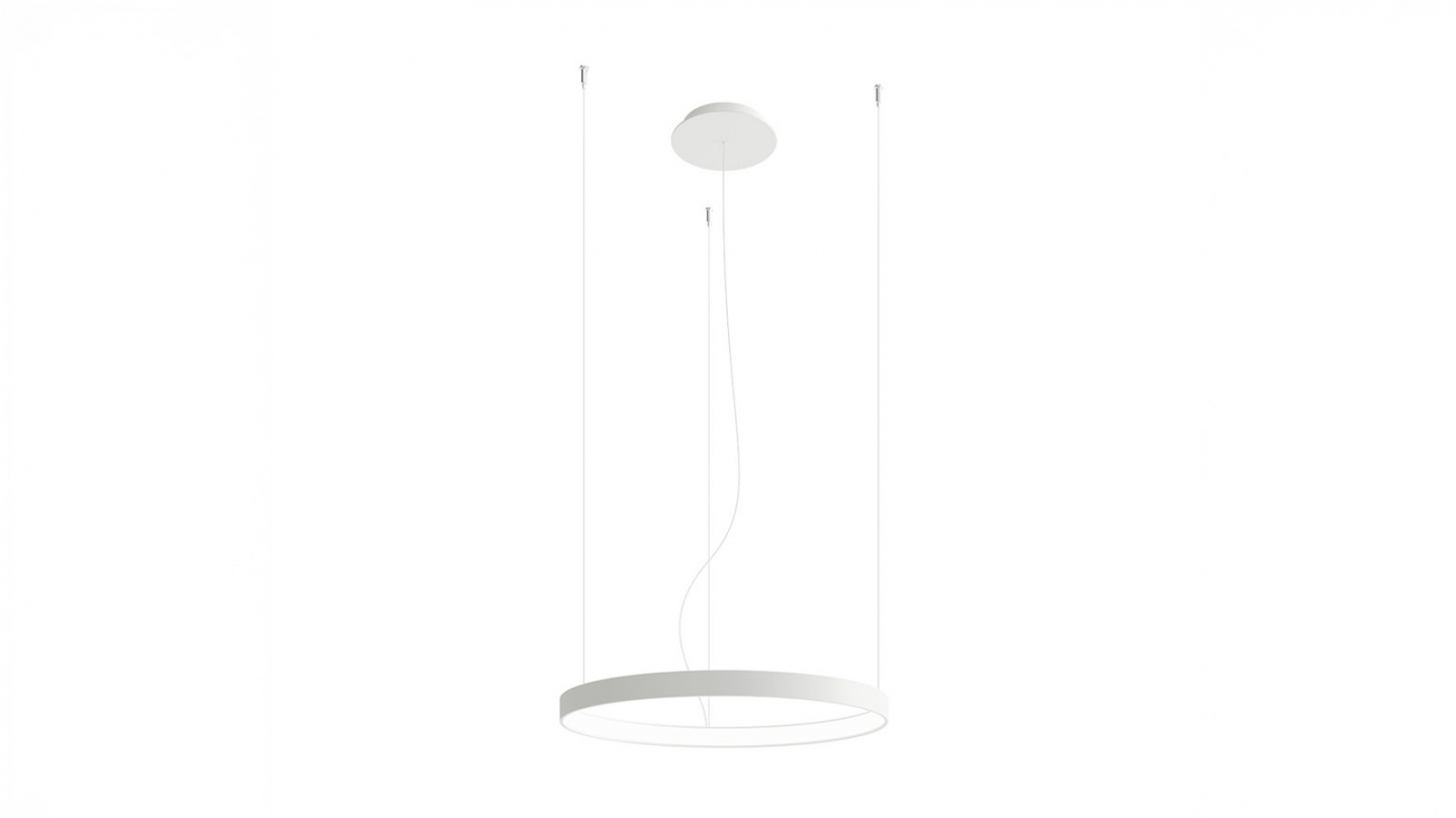 Suspension ronde blanche à Led 55 cm - 3000K - Rio Suspension ronde blanche à Led 55 cm - 3000K - Rio