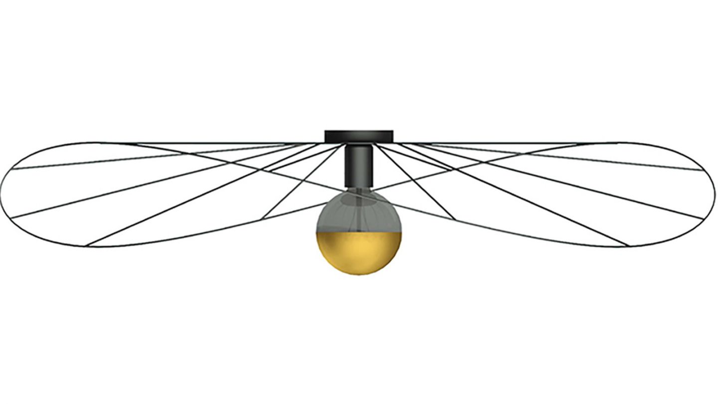 Suspension graphique en métal noir 70 cm - Eskola