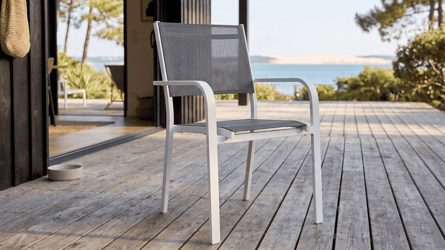 Lot de 6 chaises de jardin PALAWAN6BLANC Lot de 6 chaises de jardin PALAWAN6BLANC