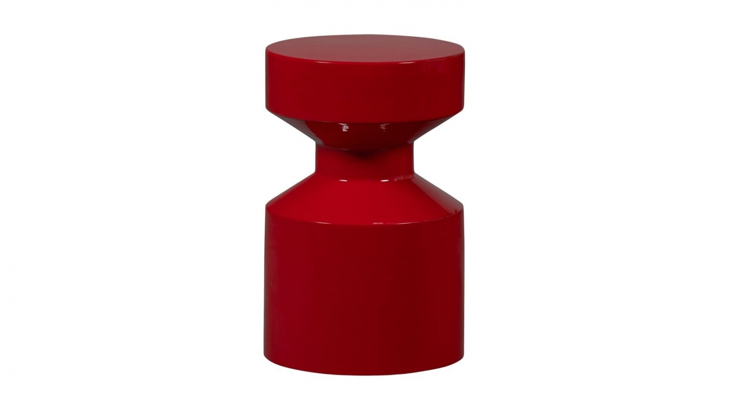 Table d'appoint en métal laqué rouge brillant Ø30 cm - Ferry Table d'appoint en métal laqué rouge brillant Ø30 cm - Ferry