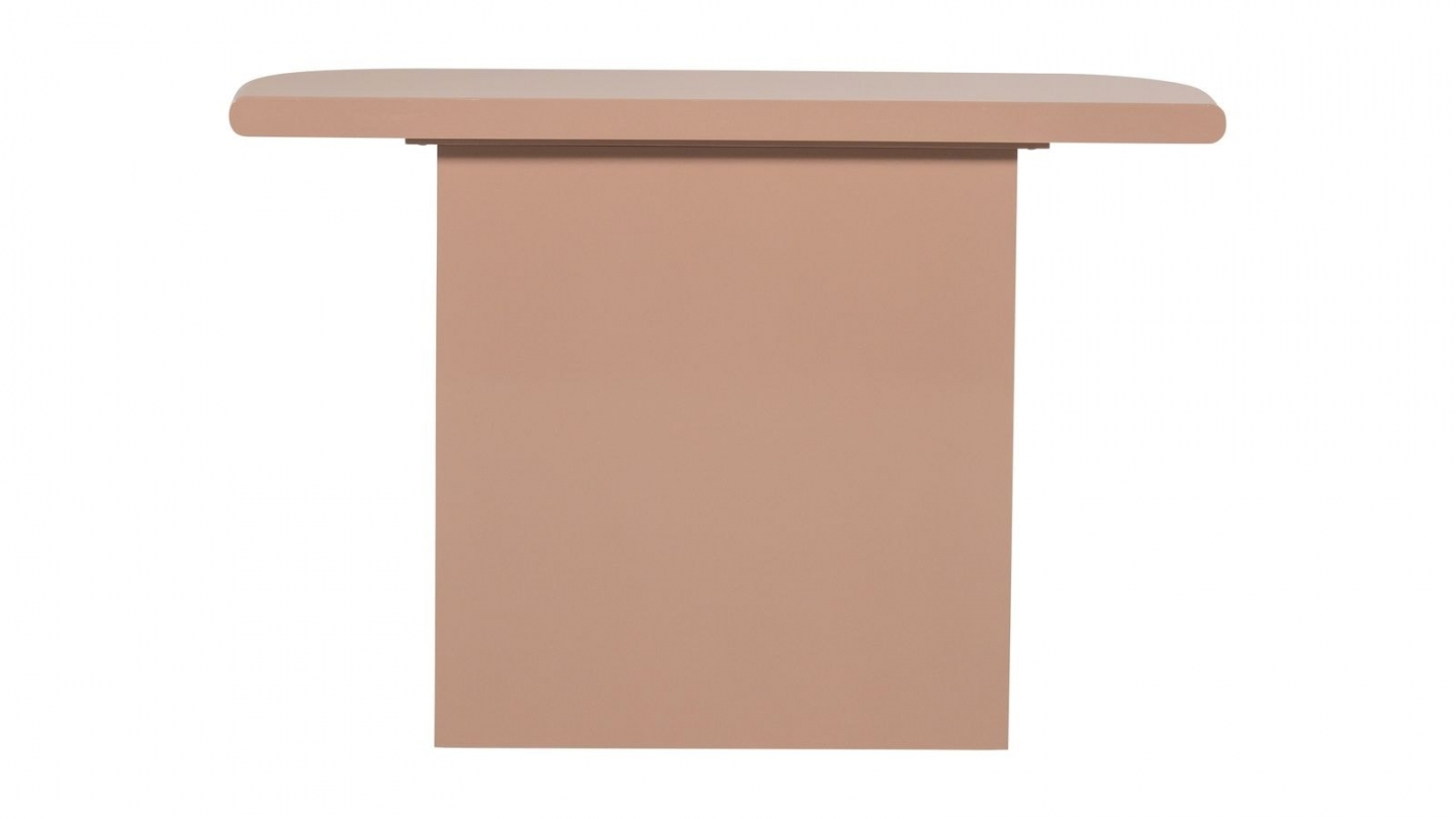 Console laquée rose poudré brillant 120 cm- Nocta Console laquée rose poudré brillant 120 cm- Nocta