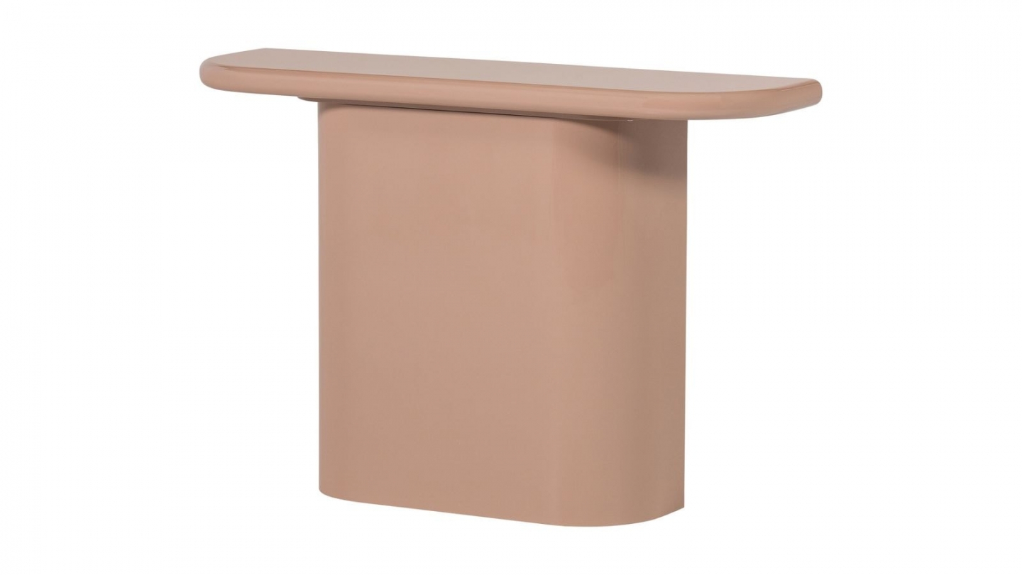 Console laquée rose poudré brillant 120 cm- Nocta Console laquée rose poudré brillant 120 cm- Nocta