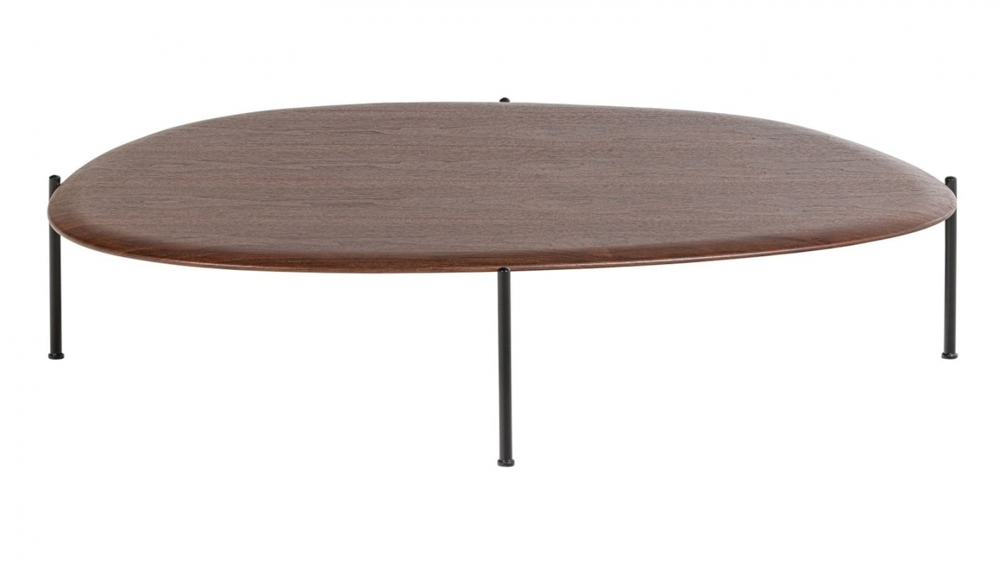 Table basse organique effet bois brun 121 cm - Kota Table basse organique effet bois brun 121 cm - Kota