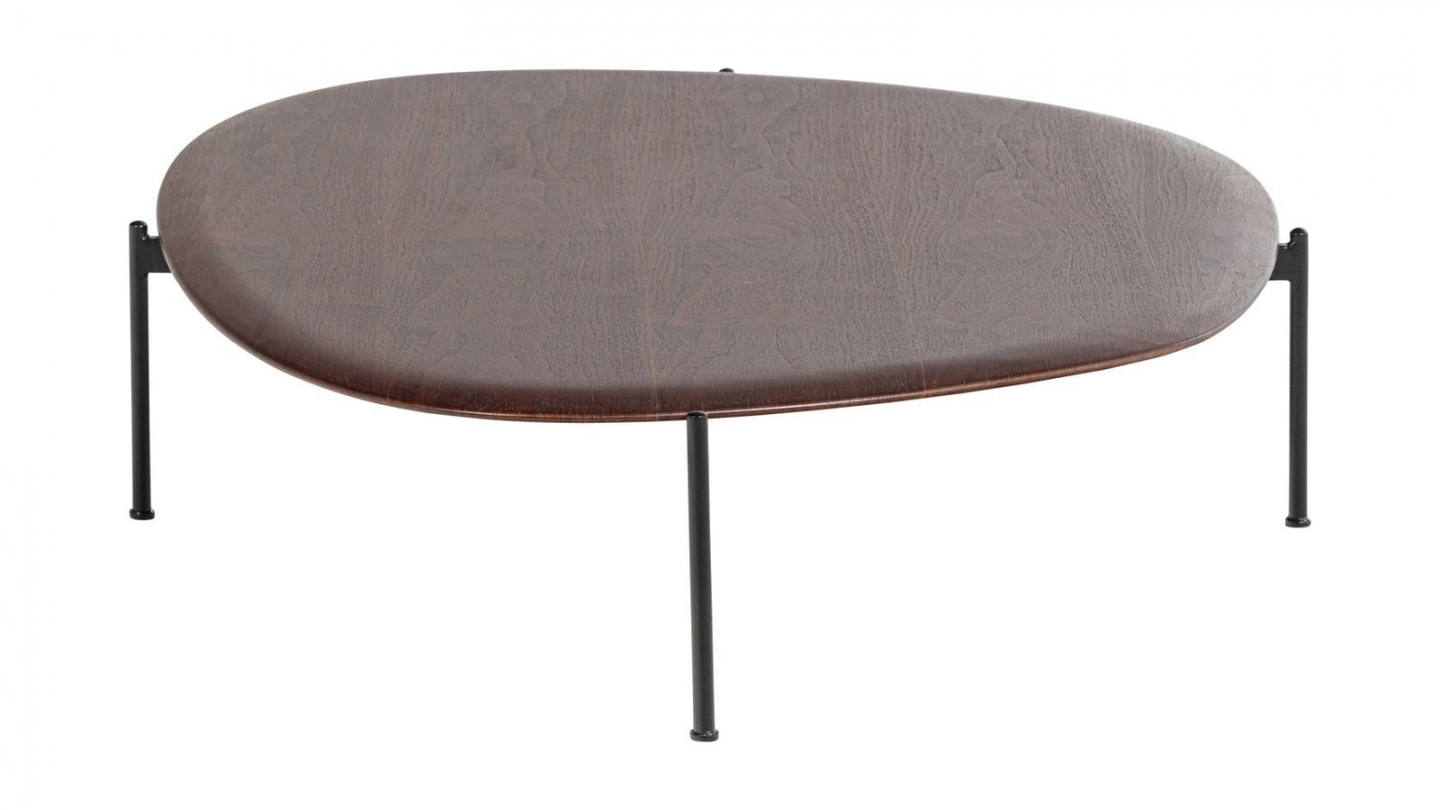 Table basse organique effet bois brun 121 cm - Kota Table basse organique effet bois brun 121 cm - Kota