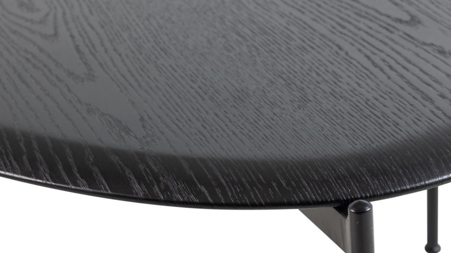Table basse organique effet bois noir 92 cm - Kota Table basse organique effet bois noir 92 cm - Kota