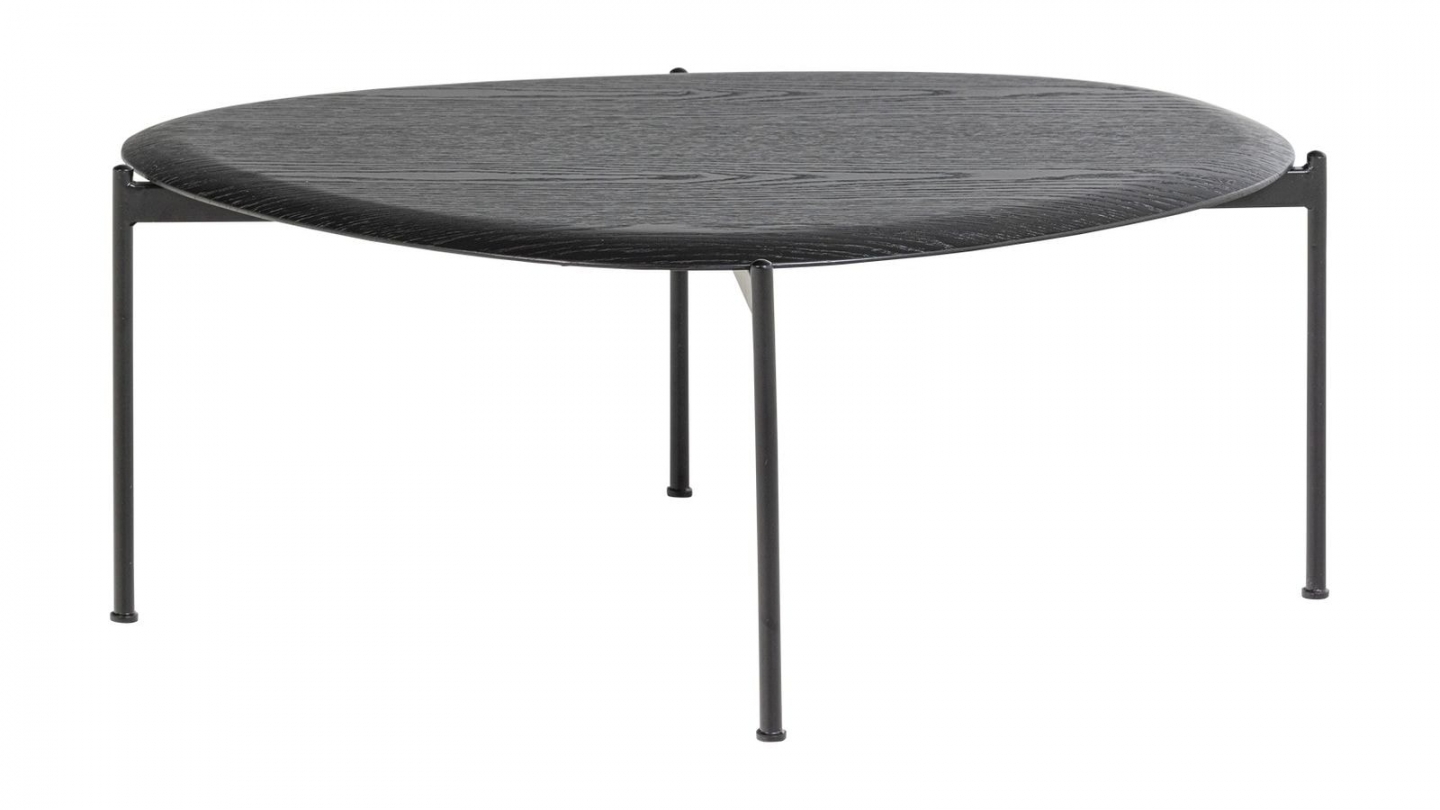 Table basse organique effet bois noir 92 cm - Kota Table basse organique effet bois noir 92 cm - Kota