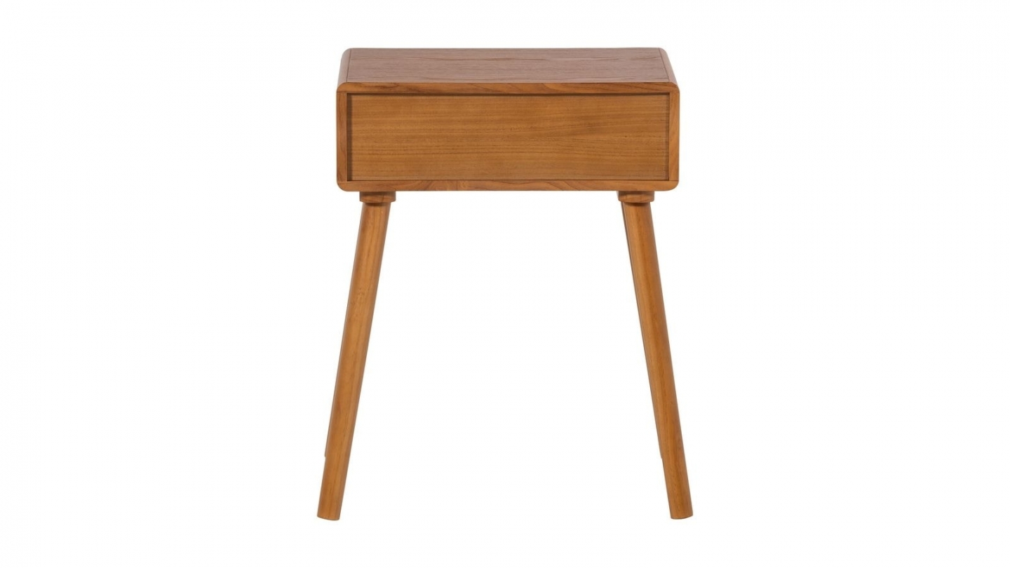 Table de chevet rétro scandinave 1 tiroir en bois 36 cm - Nelo Table de chevet rétro scandinave 1 tiroir en bois 36 cm - Nelo
