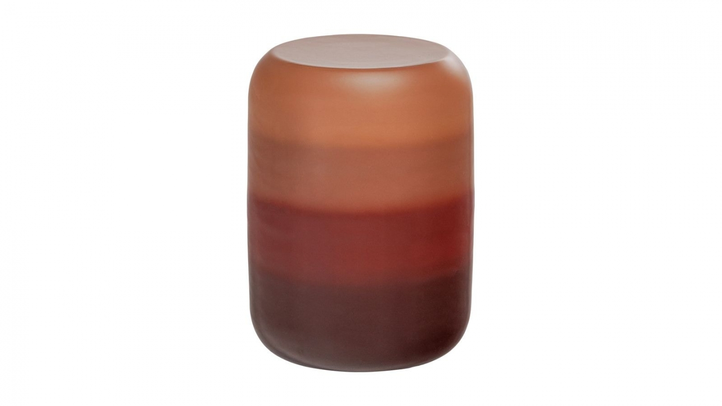 Table d'appoint cylindrique en métal dégradé multicolore Ø36 cm - Nuro Table d'appoint cylindrique en métal dégradé multicolore Ø36 cm - Nuro