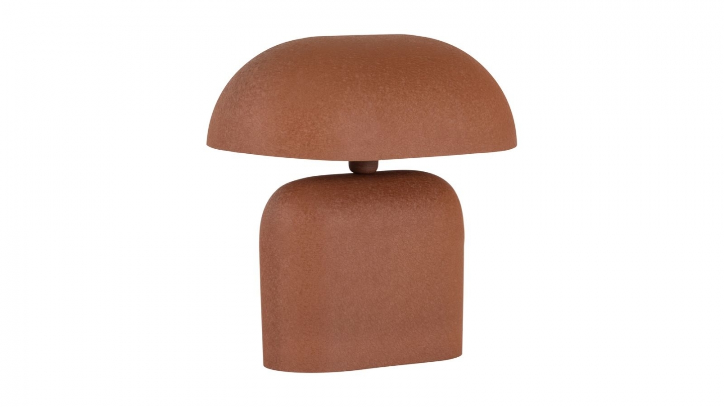 Lampe de table champignon en métal brun - Tilo Lampe de table champignon en métal brun - Tilo