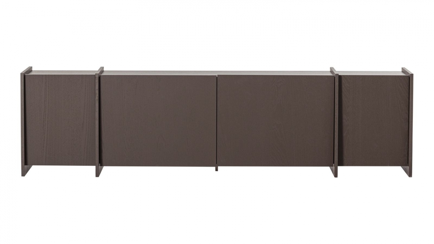 Meuble TV en placage frêne brun moyen 200 cm - Brock Meuble TV en placage frêne brun moyen 200 cm - Brock