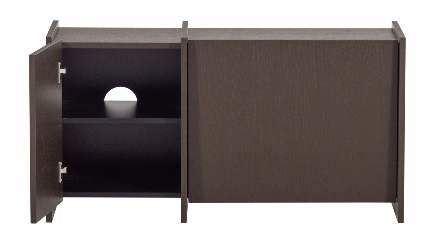 Meuble TV en placage frêne brun moyen 102 cm - Brock Meuble TV en placage frêne brun moyen 102 cm - Brock