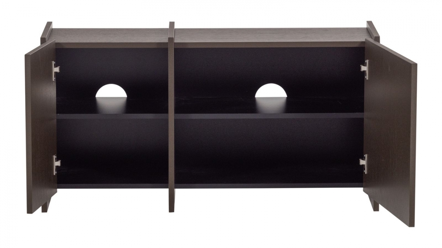 Meuble TV en placage frêne brun moyen 102 cm - Brock Meuble TV en placage frêne brun moyen 102 cm - Brock