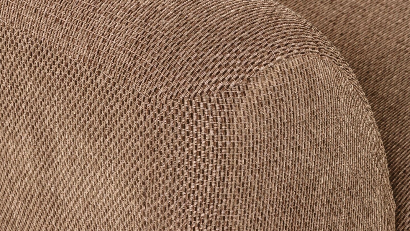 Fauteuil en tissu chenille chenille brun clair - Nomu Fauteuil en tissu chenille chenille brun clair - Nomu