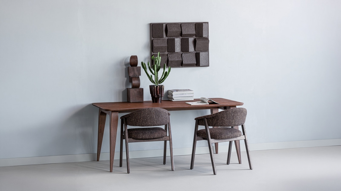 Table à manger rectangulaire en bois de manguier brun 180 cm - Ato Table à manger rectangulaire en bois de manguier brun 180 cm - Ato