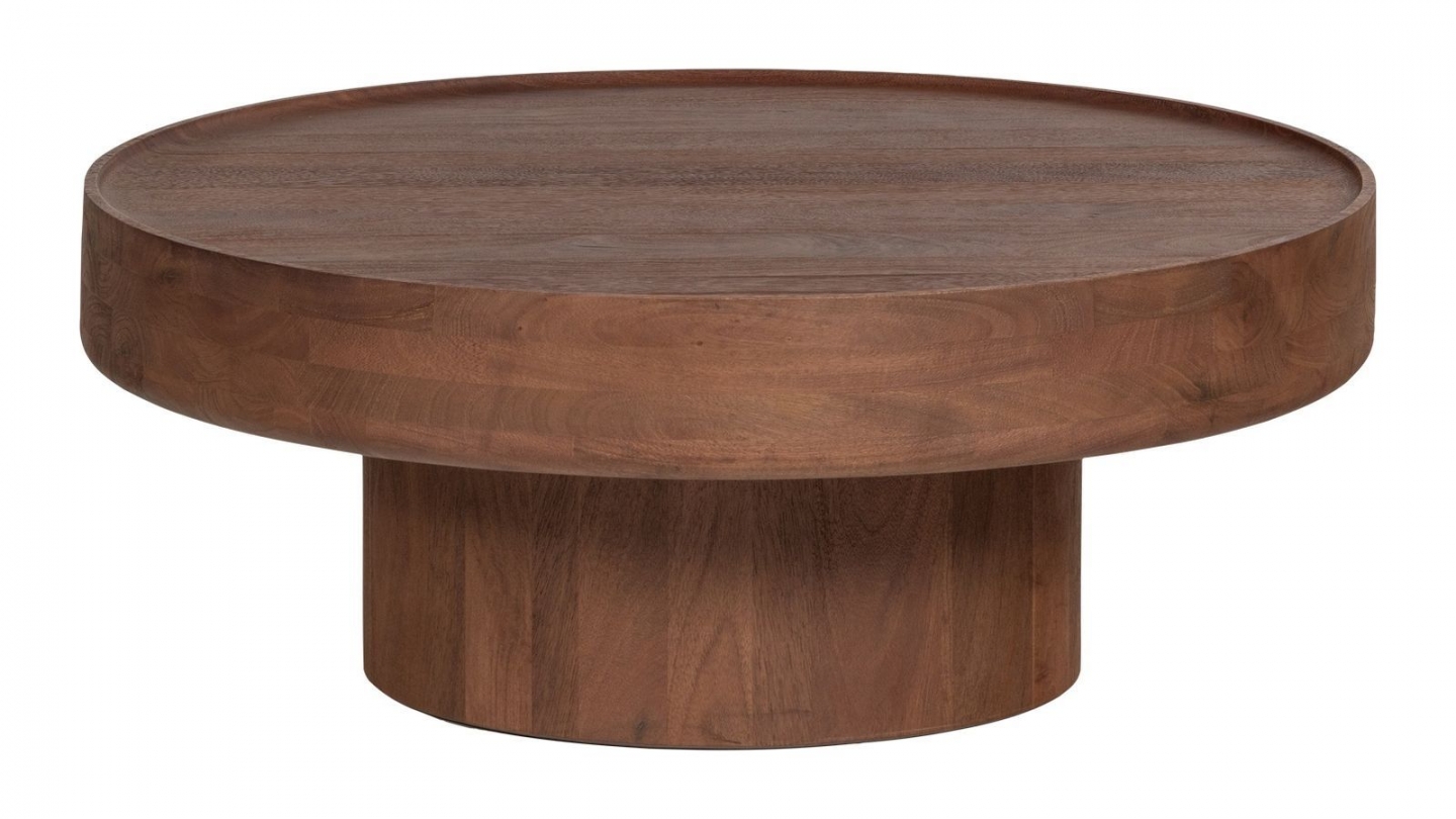 Table basse ronde bois de manguier massif brun Ø90 cm - Dara Table basse ronde bois de manguier massif brun Ø90 cm - Dara
