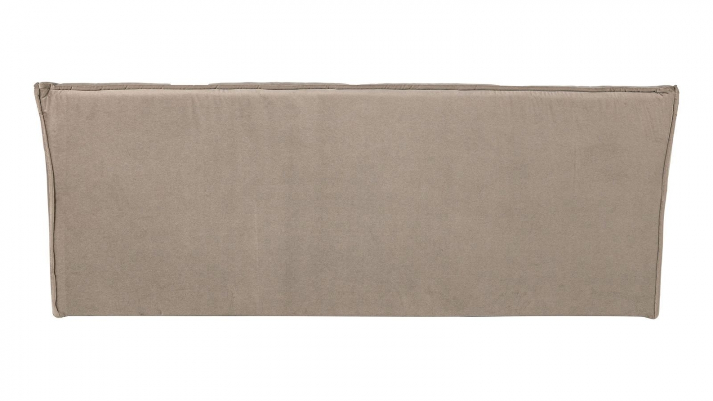 Canapé matelassé 3 places en tissu effet velours taupe - Cluster Canapé matelassé 3 places en tissu effet velours taupe - Cluster
