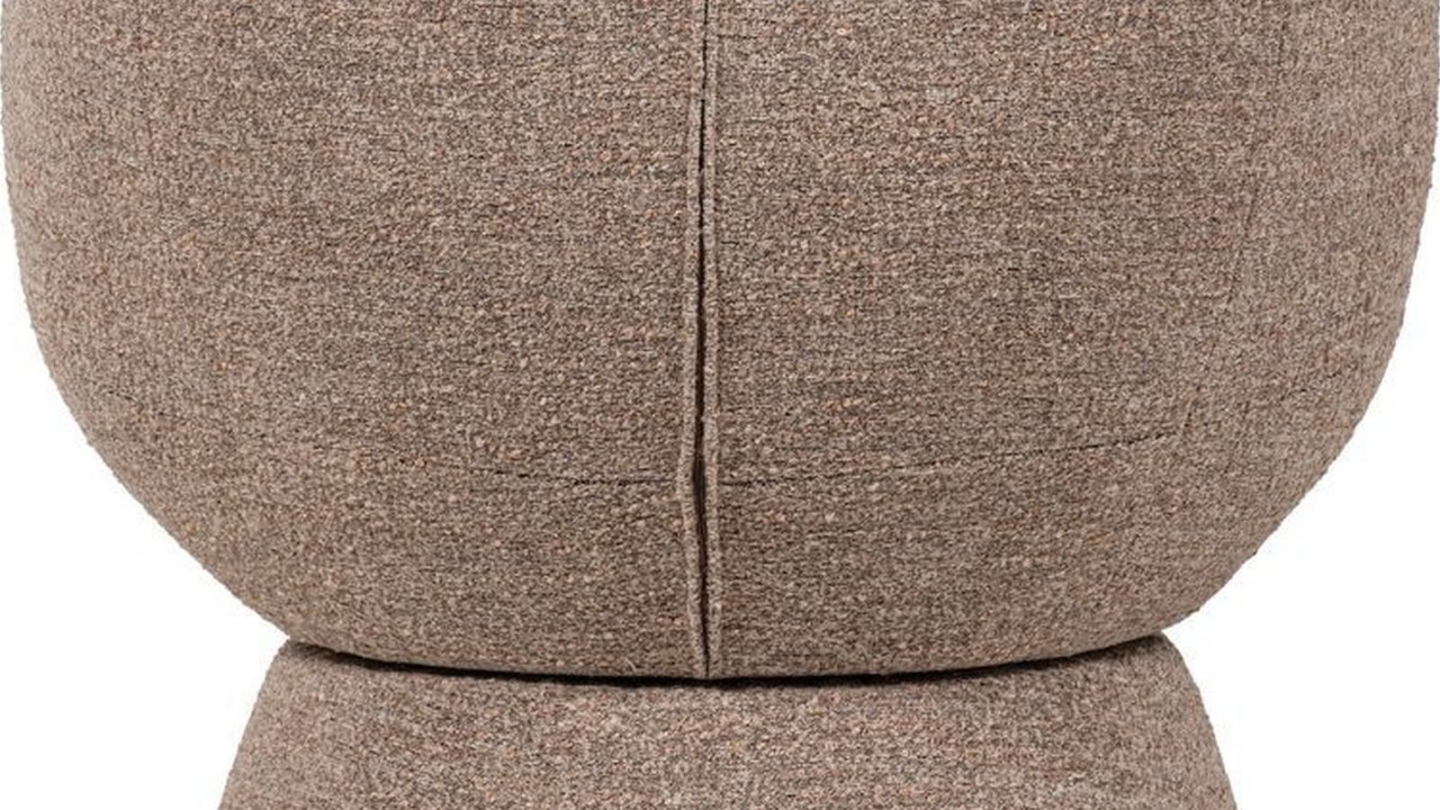 Fauteuil pivotant en tissu bouclé brun - Shuffle Fauteuil pivotant en tissu bouclé brun - Shuffle