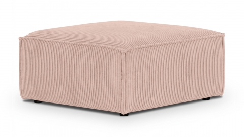 Pouf en velours côtelé rose pâle - Livia