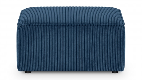 Pouf en velours côtelé bleu - Asti