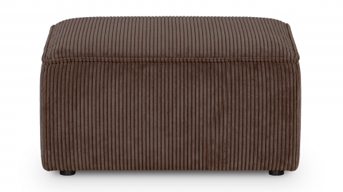 Pouf en velours côtelé moka - Emma