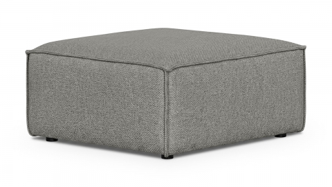 Pouf en tissu chenille gris - Asti