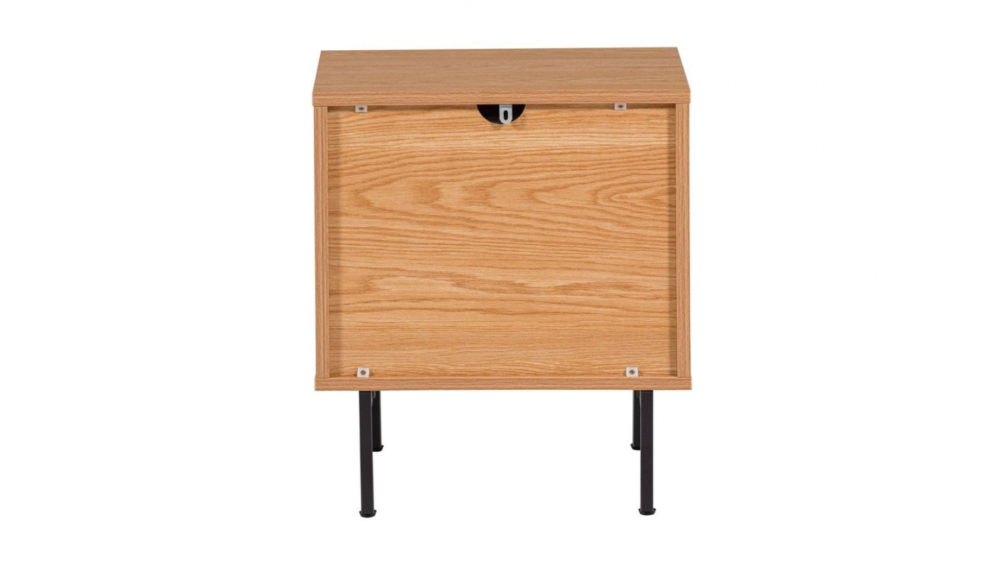 Table de chevet 2 tiroirs effet bois clair 45 cm - Tours Table de chevet 2 tiroirs effet bois clair 45 cm - Tours