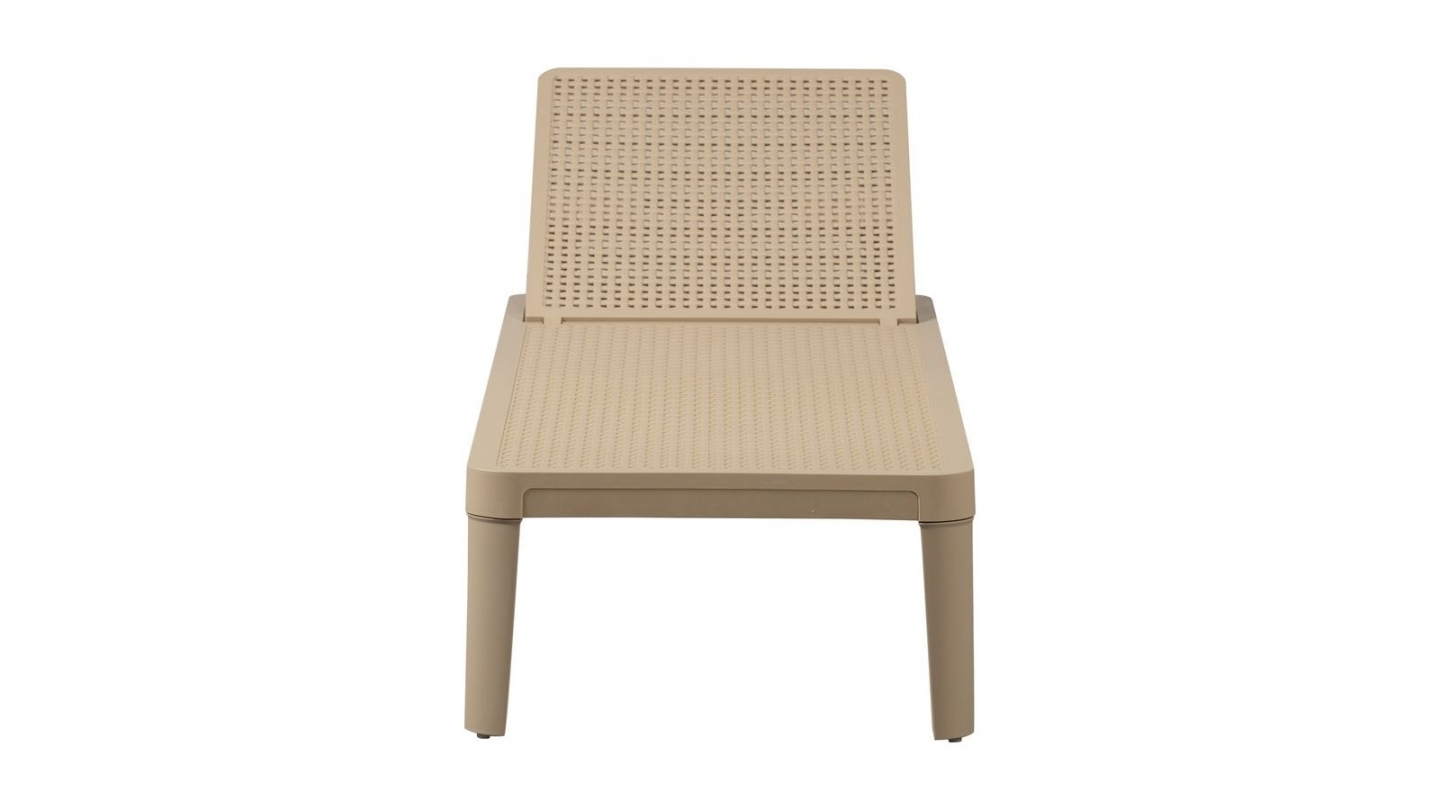 Chaise longue de jardin réglable sable - Jinte Chaise longue de jardin réglable sable - Jinte