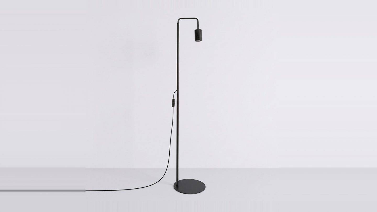 Lampadaire en aluminium noir 160 cm - Karbon Lampadaire en aluminium noir 160 cm - Karbon