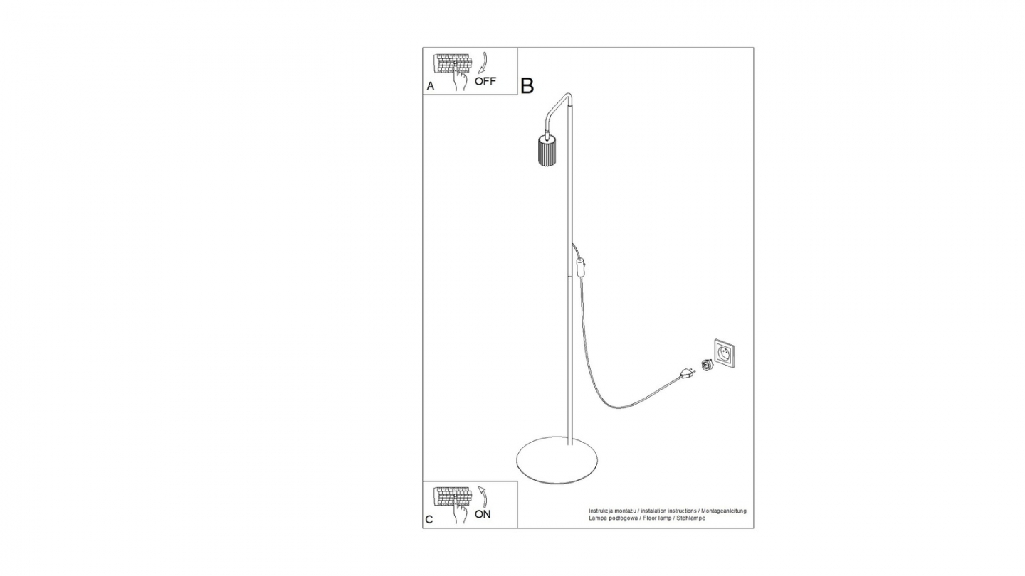 Lampadaire en aluminium noir 160 cm - Karbon Lampadaire en aluminium noir 160 cm - Karbon