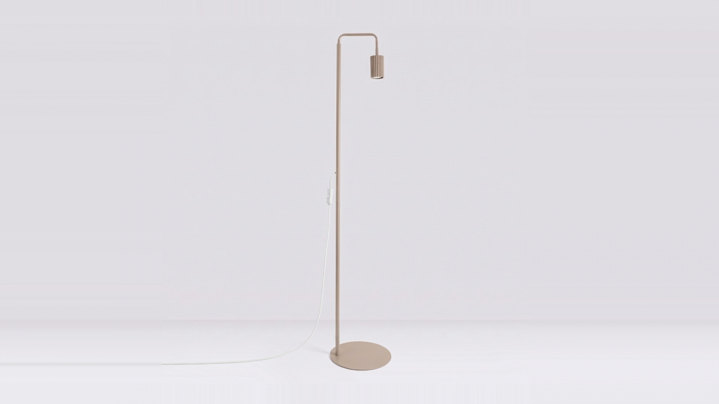 Lampadaire en aluminium taupe 160 cm - Karbon Lampadaire en aluminium taupe 160 cm - Karbon