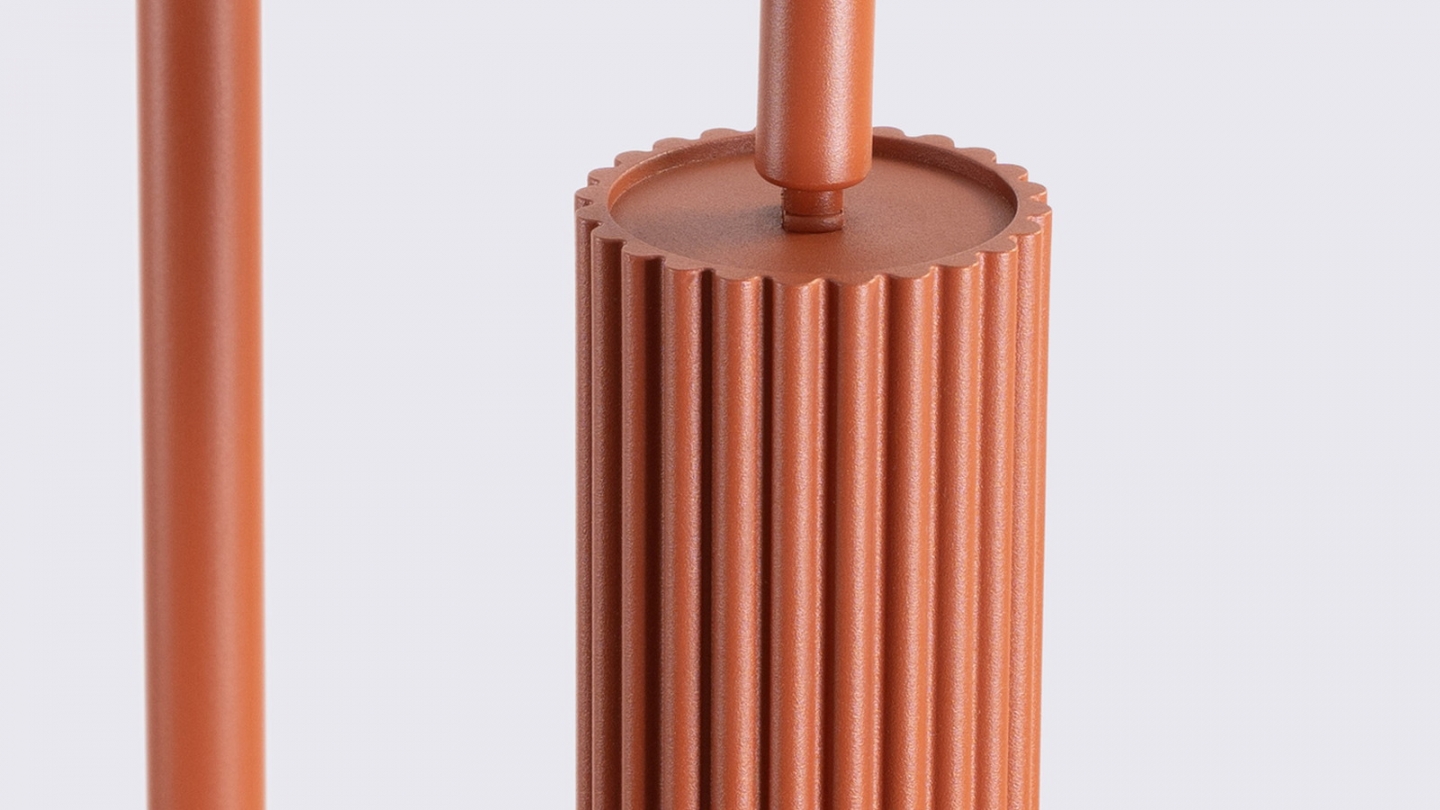 Lampadaire en aluminium terracotta 160 cm - Karbon Lampadaire en aluminium terracotta 160 cm - Karbon
