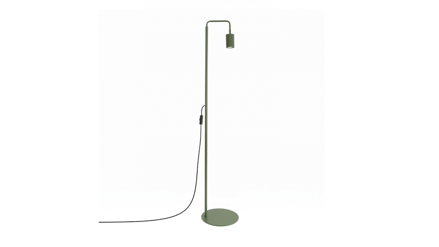 Lampadaire en aluminium vert olive 160 cm - Karbon Lampadaire en aluminium vert olive 160 cm - Karbon