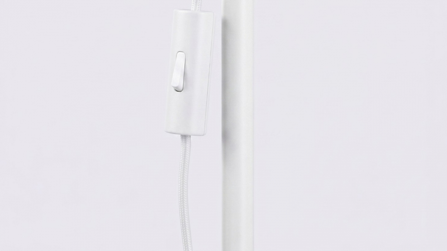 Lampadaire en métal blanc 165 cm - Nox Lampadaire en métal blanc 165 cm - Nox