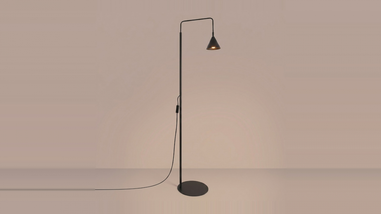 Lampadaire en métal noir 165 cm - Nox Lampadaire en métal noir 165 cm - Nox