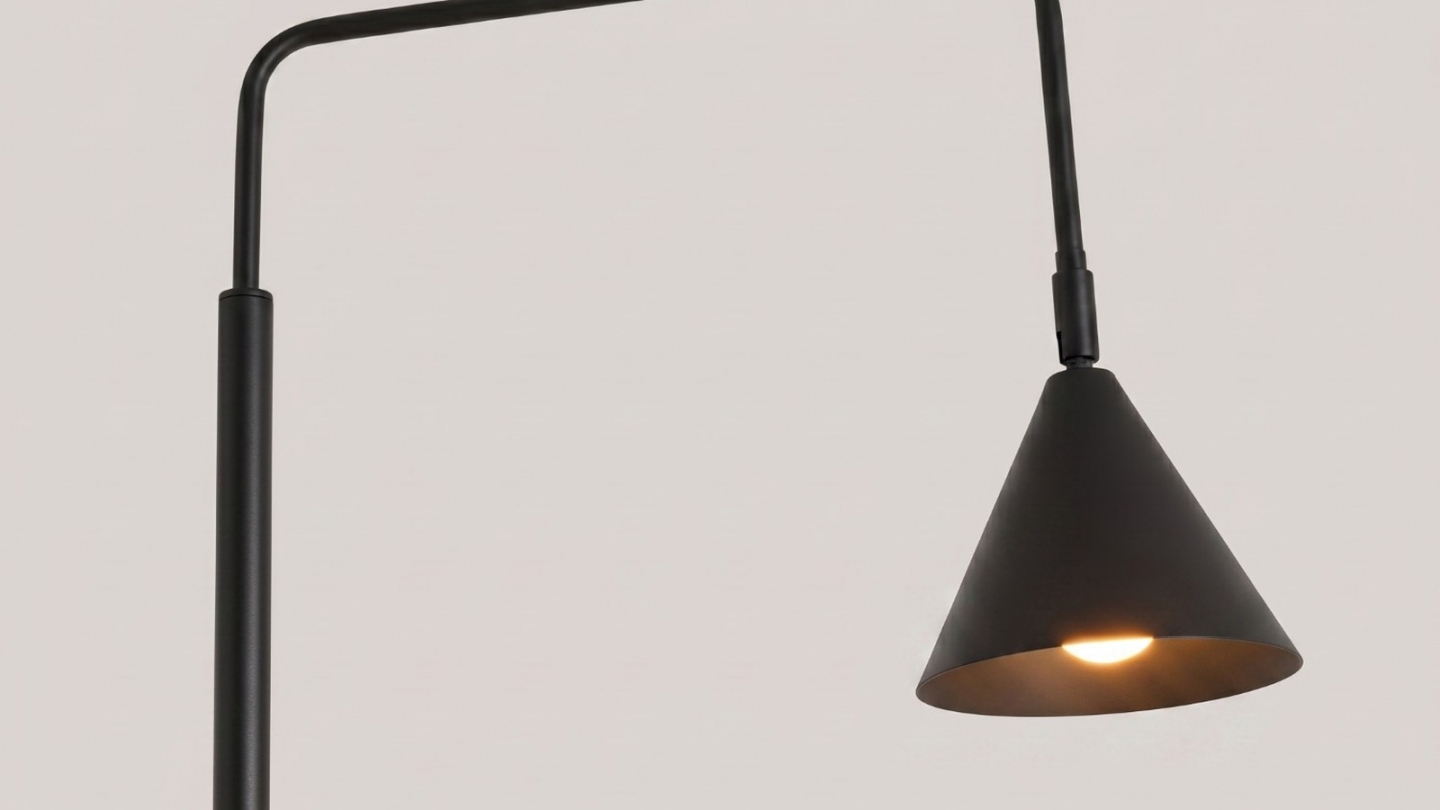 Lampadaire en métal noir 165 cm - Nox Lampadaire en métal noir 165 cm - Nox