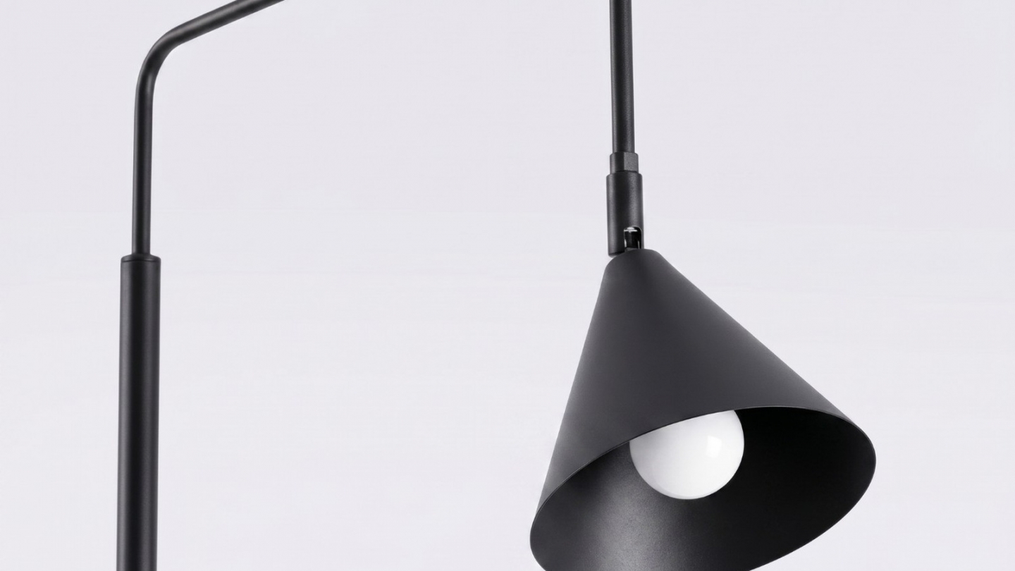 Lampadaire en métal noir 165 cm - Nox Lampadaire en métal noir 165 cm - Nox