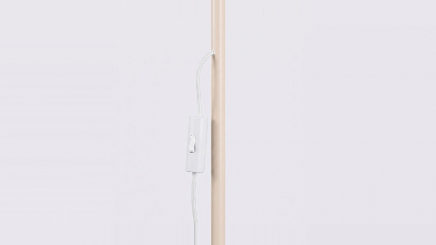 Lampadaire en métal beige 165 cm - Nox Lampadaire en métal beige 165 cm - Nox