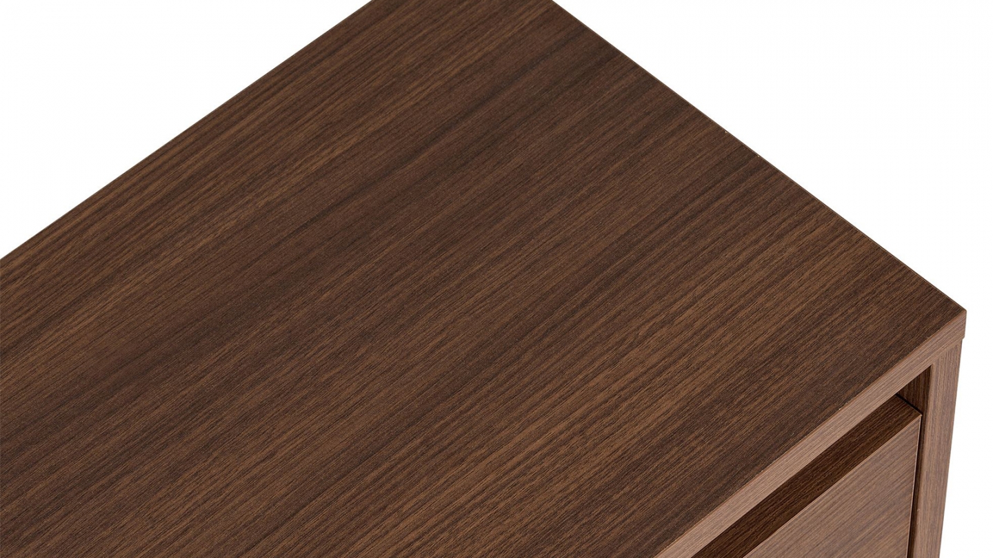 Meuble TV 3 portes 1 niche effet noyer 160 cm - Havia Meuble TV 3 portes 1 niche effet noyer 160 cm - Havia