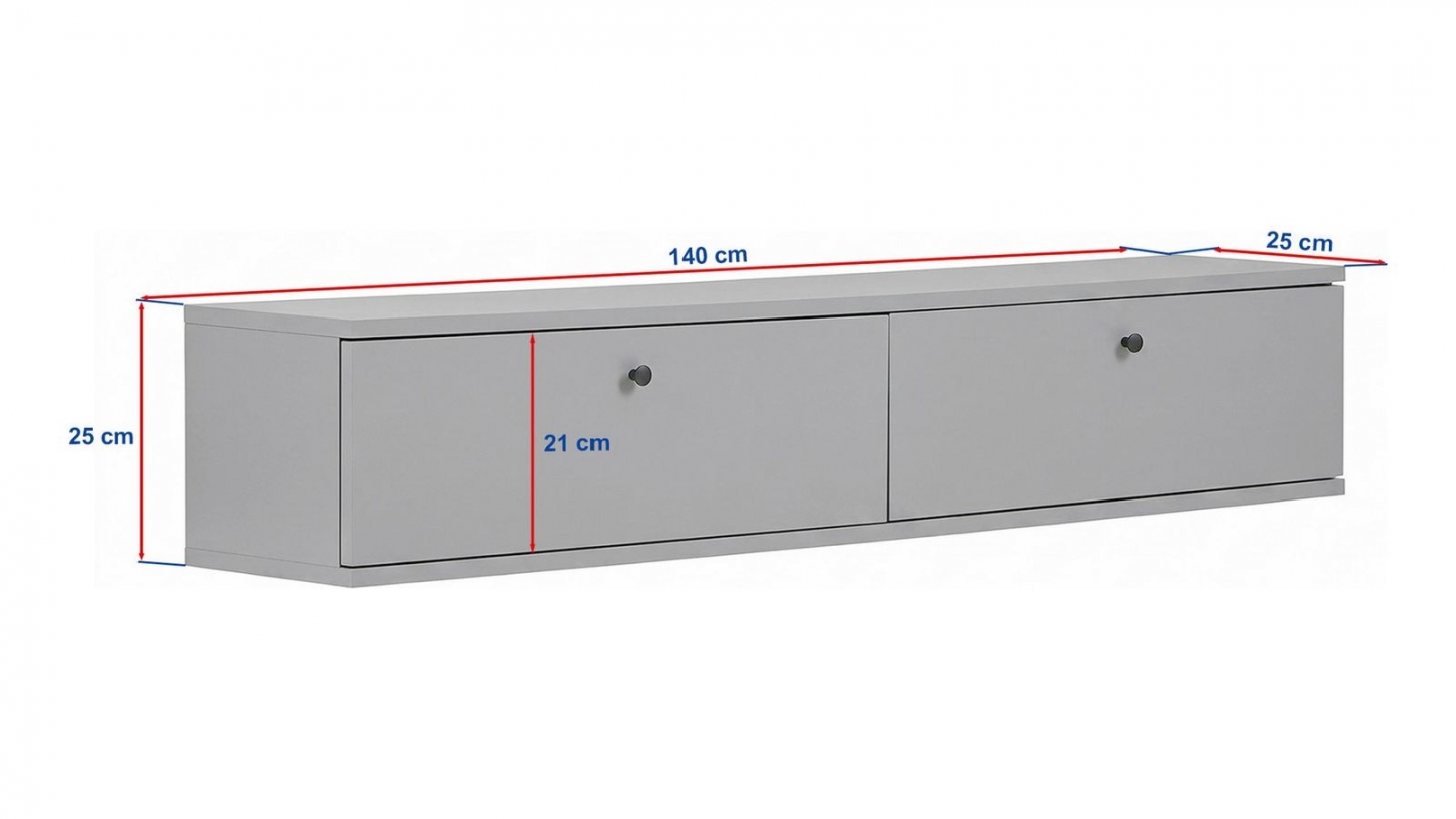 Meuble TV 2 portes effet pin et blanc 140 cm - Farel Meuble TV 2 portes effet pin et blanc 140 cm - Farel