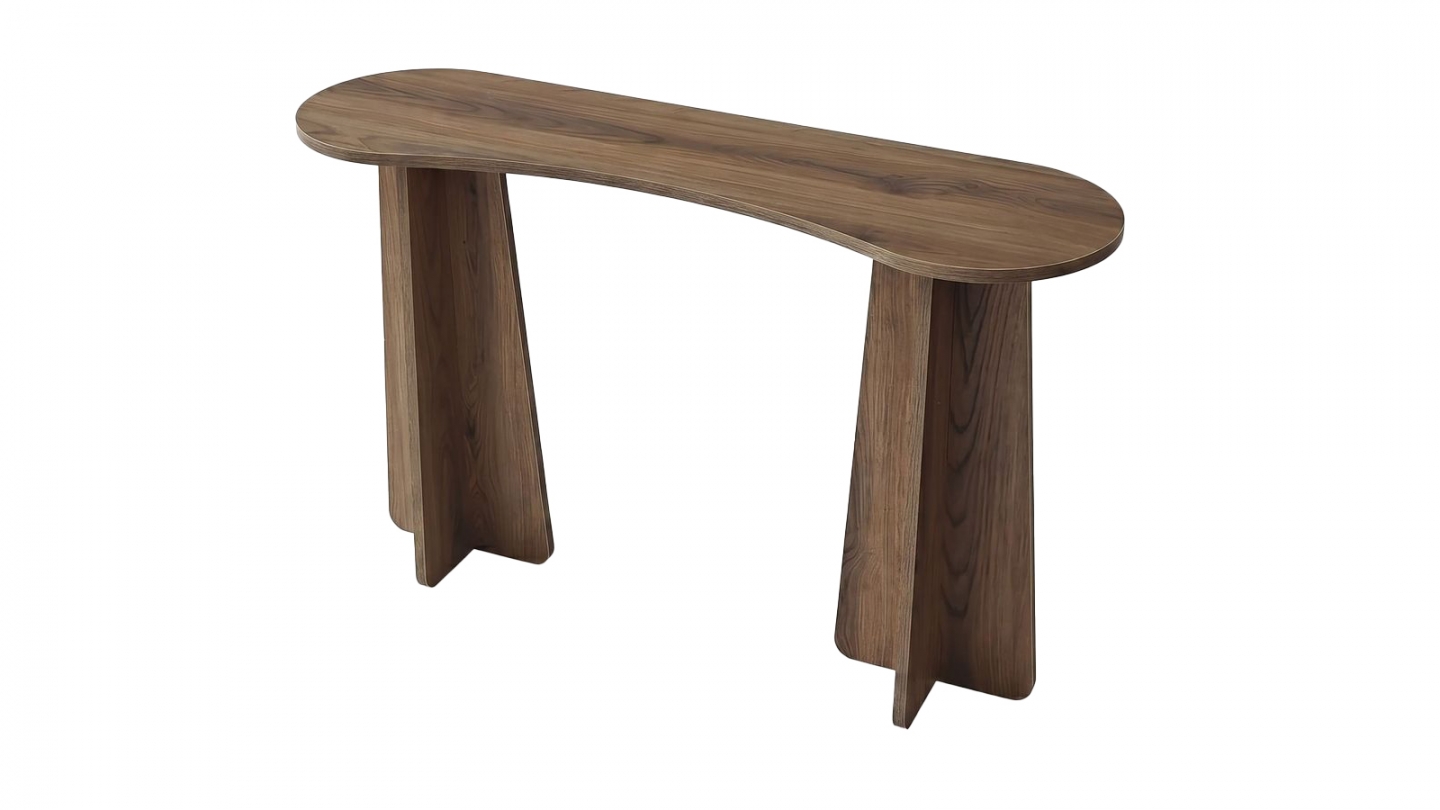 Console effet noyer 120 cm - Elina Console effet noyer 120 cm - Elina